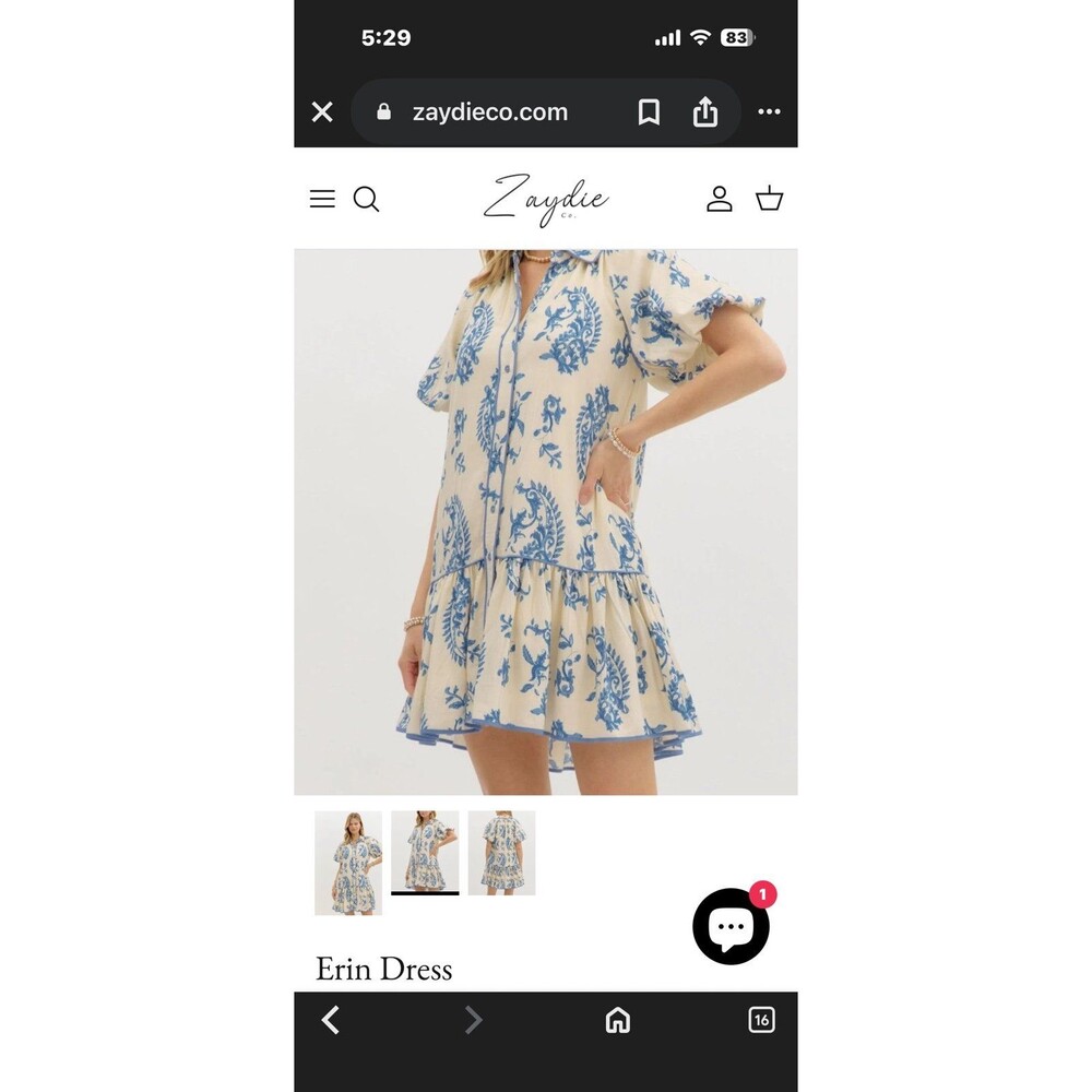 Entro Blue Mini Dress